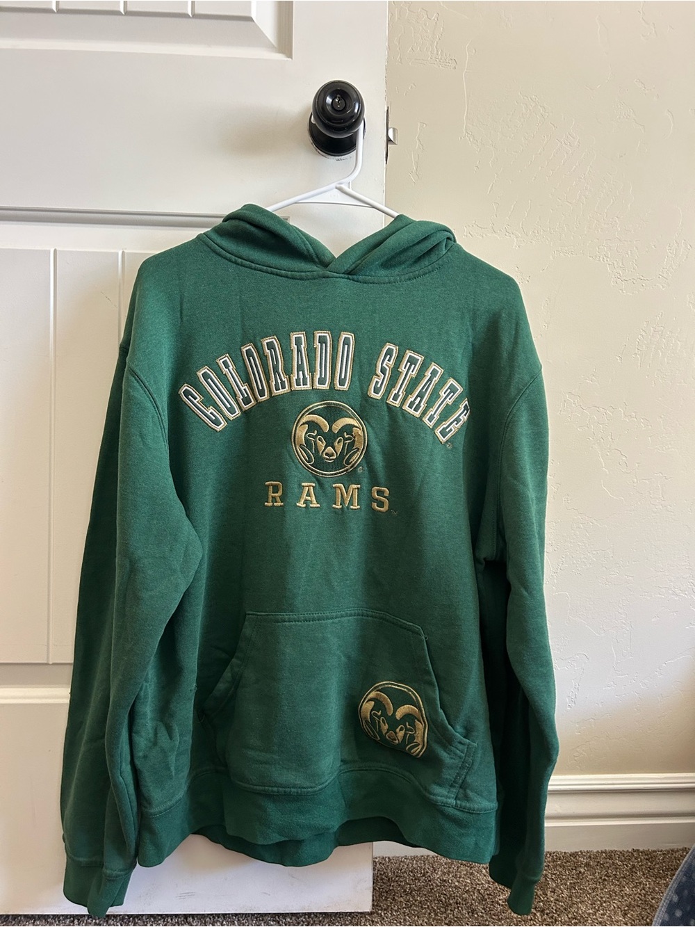 J. America Colorado State university Green Pullover Hoodie with Gold Accents